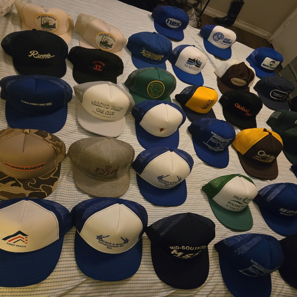 Vintage Trucker Hat Collection Companies 80s 90s All New